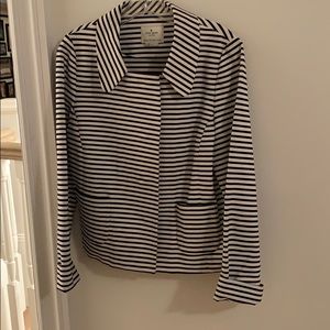 Kate spade navy and white striped jacket